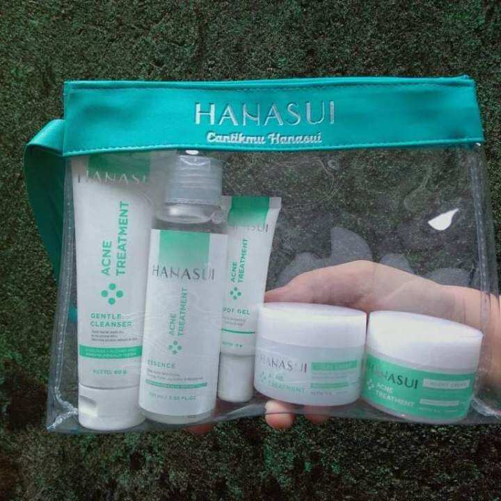 HANASUI SKINCARE PAKET KOMPLIT 5in1 ACNE TREATMENT SERIES | PAKET