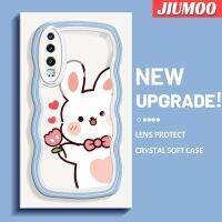 เคส JIUMOO สำหรับ Huawei P30 P30 Pro P30 Lite เคสการ์ตูนกระต่ายน่ารักดีไซน์ใหม่โคโลเวอร์ขอบคลื่นนุ่มเคสมือถือกันกระแทกแบบใสสร้างสรรค์เคสโปร่งใสลายกล้องถ่ายรูปซิลิกาเจลป้องกัน