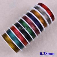 【YD】 0.38mm Multi-color Tiger Tail Beading Wire Jewerly Cord Coated String Jewelry Making 20 Rolls/lot