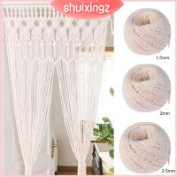 SHUIXINGZ การตกแต่งบ้านห่อของขวัญเย็บสายเกลียวสาย100% เชือก DIY ผ้าฝ้ายสีเบจธรรมชาติ