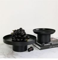 【YF】 Round Tray Storage Organizer Fruit Perfume Plates Plate