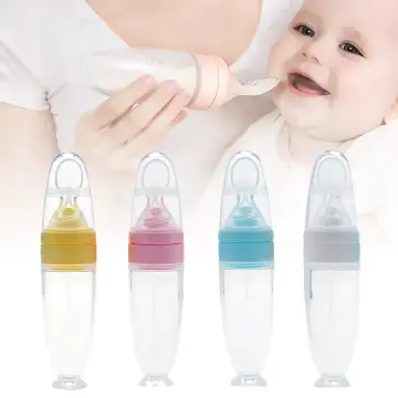 Baby Feeding Bottle Dolphin Silicone Rice Cereal Spoon Newborn Tableware  Baby Goods Feeding Spoon