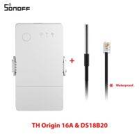 Sonoff TH Origin / THELITE สวิตช์อัจฉริยะ Wi-Fi 16A / 20A โมดูลอัตโนมัติอัจฉริยะ ไร้สาย พร้อมเซนเซอร์อุณหภูมิ ความชื้น