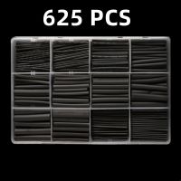 625 PCS Boxed 2:1 Times Shrink Heat Shrink Sleeve Tubes Set Thermoresistant Tube Wire Wiring Accessories Black