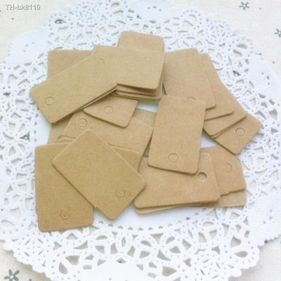 卍❄✘ 100pcs Kraft Paper Tags with Strings Hang Tags Garment Tags for Candy/Gift/Cookies Display Packing Label Card