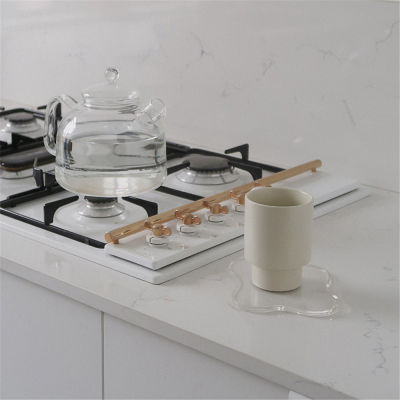 Irregular Clear Coaster Heat Insulation Table Mat Cup Tea Mug Coffee Acrylic Aromatherapy Decorative Pads Kitchen Accessories