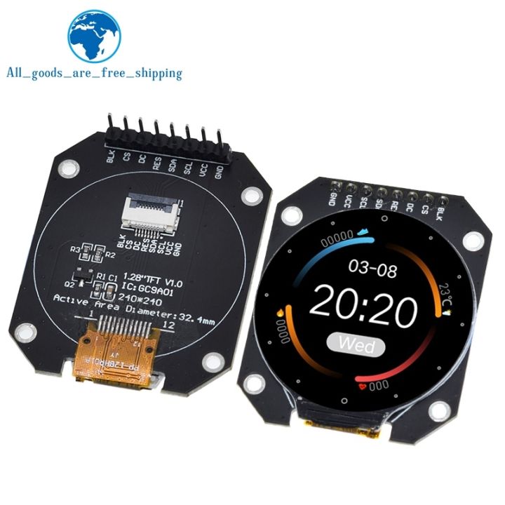 yf-tft-display-1-28-inch-lcd-module-round-rgb-240x240-gc9a01-driver-4-wire-spi-interface-240x240-pcb-for-arduino
