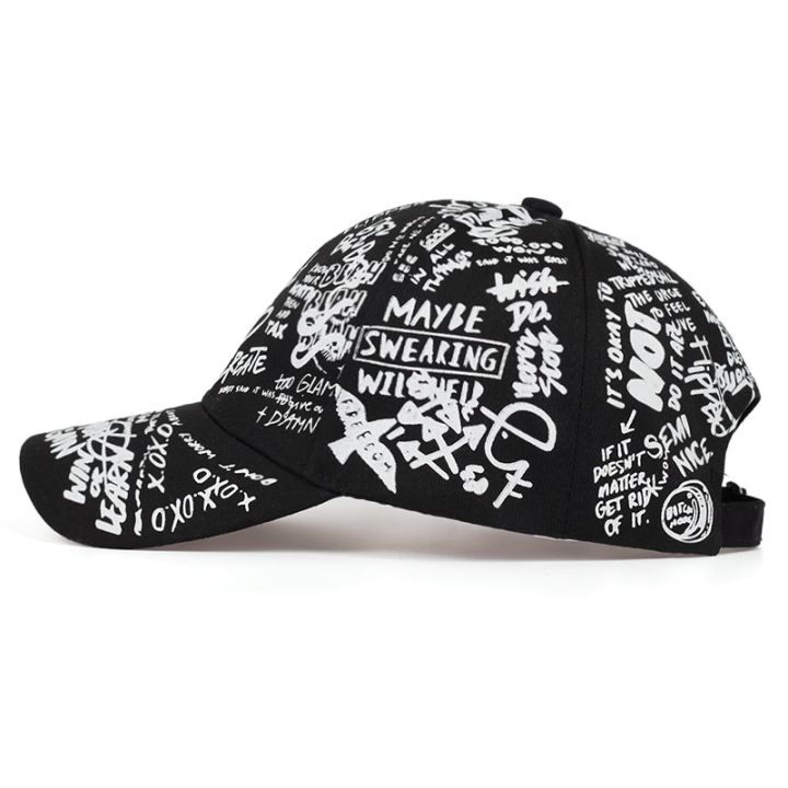 graffiti-printing-baseball-cap-adjustable-cotton-hip-hop-street-hats-spring-summer-outdoor-leisure-hat-couple-caps
