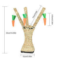 โต๊ะกระโดดแมวแบบยืนอุปกรณ์สัตว์เลี้ยงของเล่นรูปแครอทของเล่นแมวสนุกแบบเคี้ยว