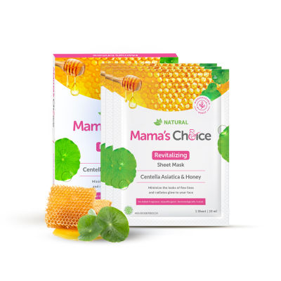 Mama’s Choice มาร์คหน้า (x3) ฟื้นฟูผิวหน้า อ่อนโยน จากธรรมชาติ แผ่นมาส์กหน้า - Sheet Mask Revitalizing