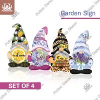 【hot】♕◙◎  Putuo Garden Gnome Wood Signs Hanging Plaque for Sets Door Wall Ornament