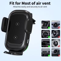 Dual Coils Wireless Car Charger Holder Cell Phone Mount QI 15W Fast Charging for Samsung Z flip 2 3 S22 S21 iPhone 13 12 Pixel 6