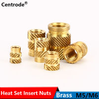 น็อตทองเหลือง M5M6 Double Twill Knurled ss Nut Hot Pressed Inset Plastic Inset Nut Injection Hot-Melt ss Nut 50Pcs