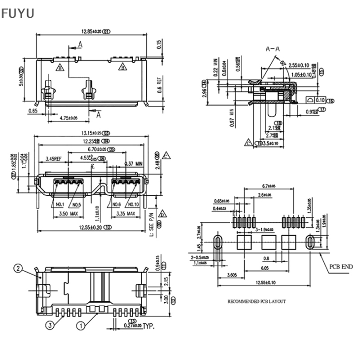 fuyu-ขั้วต่อซ็อกเก็ตตัวเมีย-smt-ชนิด-micro-usb-3-0-b-ชนิด3ชิ้นสำหรับเชื่อมต่อข้อมูลฮาร์ดดิสก์ไดรฟ์