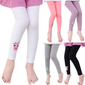 Girl's Solid Color High Waist Trousers Jogging Leggings Sports Pants Kids  Girls Elastic Yoga Cycling Pants 2-12 Years