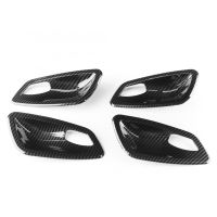 4Pcs Carbon Fiber Texture Interior Door Handle Bowl Trim Cover Fit for BMW E90 3 Series 2005 2006 2007 2008 2009 2010 2011 2012