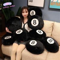 STKE นุ่มสำหรับห้องนอน Boneka Mainan Bantal Kursi การตกแต่งบ้าน35/50ซม. 8ลูก Plushies ลูก8ลูกหมอนนุ่มบิลเลียด8ลูกจำลองของเล่นตุ๊กตาบิลเลียด8ของเล่นตุ๊กตาลูก