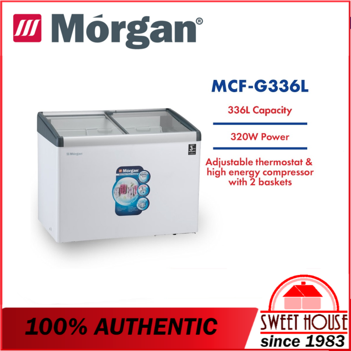 2 Door 2 in 1 Sliding Glass Chest Freezer 336L MCFG336L Glass
