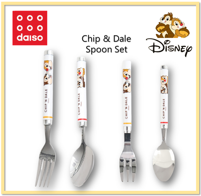 [DAISO KOREA] Chip & Dale Stainless DesertSpoon/Fork, Table Spoon/Fork