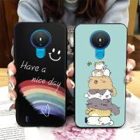 Cartoon Anti-dust Phone Case For Nokia 1.4 Shockproof Soft Case Cover Full wrap Fashion Design Anti-knock Frosted Cute