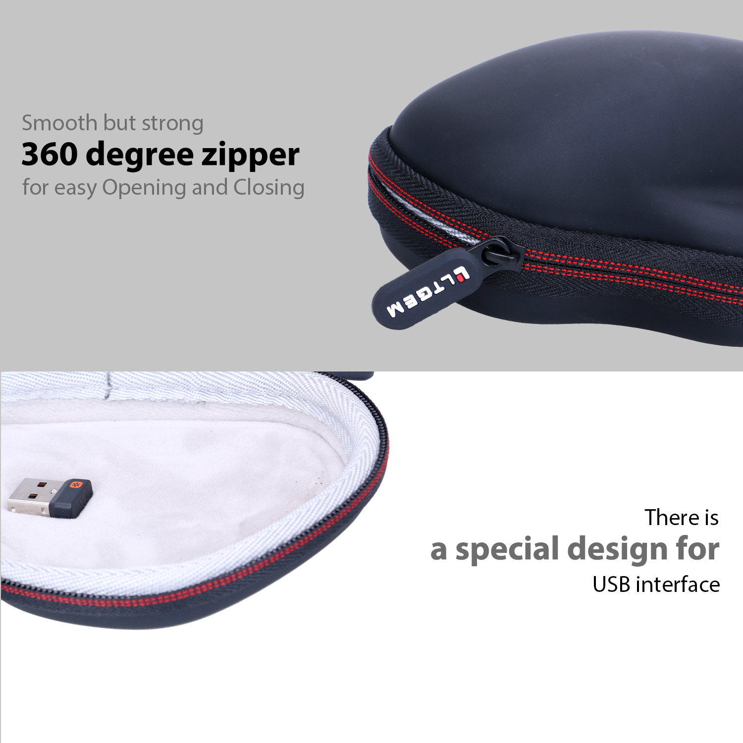 LTGEM EVA Hard Case for Logitech MX Master 3 /Master 3S Master 2S Wireless Mouse Travel Carrying Protective Storage Bag 