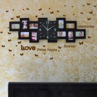 [COD] BFXK creative photo frame clock living room bedroom wall personality wedding studio one generation