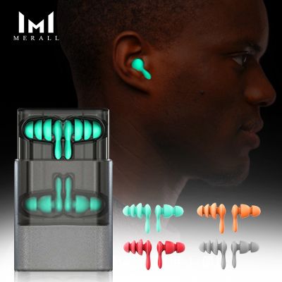 【CW】❂❃♦  Reusable Earplugs Noise Reduction EarplugsSoft Sound Insulation Ear Plugs Anti Hearing Protection