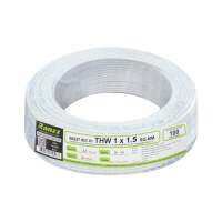 สายไฟ THW IEC01 RANZZ 1x1.5 ตร.มม. 100 ม. สีขาวELECTRICAL WIRE THW IEC01 RANZZ 1X1.5SQ.MM 100M WHITE **ของแท้100%**