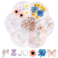 3D Butterfly Nail Art Rhinestones Fruit Flowers DIY Manicure Nail Charm Kawaii Accessories Nail Supplies Decoration