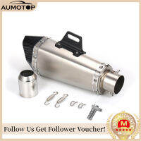 AUMOTOP ท่อไอเสียรถจักรยานยนต์,1.5-2นิ้วท่อไอเสีย Unversal Slip On Silencer สไตล์แฟชั่นท่อท้ายทนอุณหภูมิสูงทดแทนสำหรับรถจักรยานยนต์ยามาฮ่า ATV ZX6R Z900 Z800 R3 R25 R6