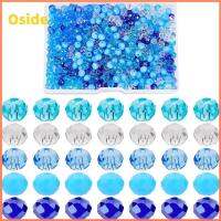 OSIDE 540 PCS 6mm ครับ ลูกปัดแก้วคริสตัล แก้วคริสตัลใส สีฟ้าผสม เครื่องรางสีมหาสมุทร AB การทำเครื่องประดับ มี6สี ลูกปัดแก้วสีฟ้าน้ำทะเล กำไลข้อมือสร้อยข้อมือ