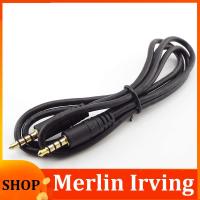 Merlin Irving Shop 3.5mm Male to Male 4Pole Stereo Extension Cable Cord AUX Microphone Earphone Audio Adapter for Smartphones Tablet