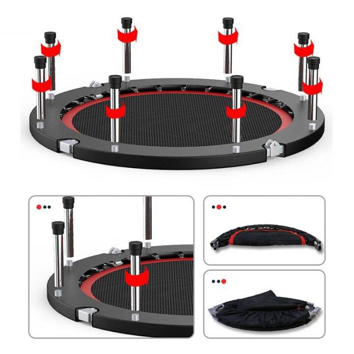 ห้ามพลาด-แทรมโพลีน-รุ่น48-นิ้วที่พับได้-ราวจับ-สปริงแข็งแรง-เสียงเงียบ-แทมโพลีน-เตียงกระโดด-สปริงบอร์ด-trampo-ได้เฉพาะ-ดำ-40นิ้ว-wow-สุด-แทรมโพลีนถูกๆ