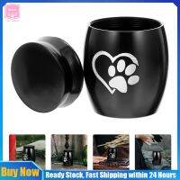 Qifull Stainless Steel Cat Urn Pet Bone Ash Container Dog Ashes Storage Casket