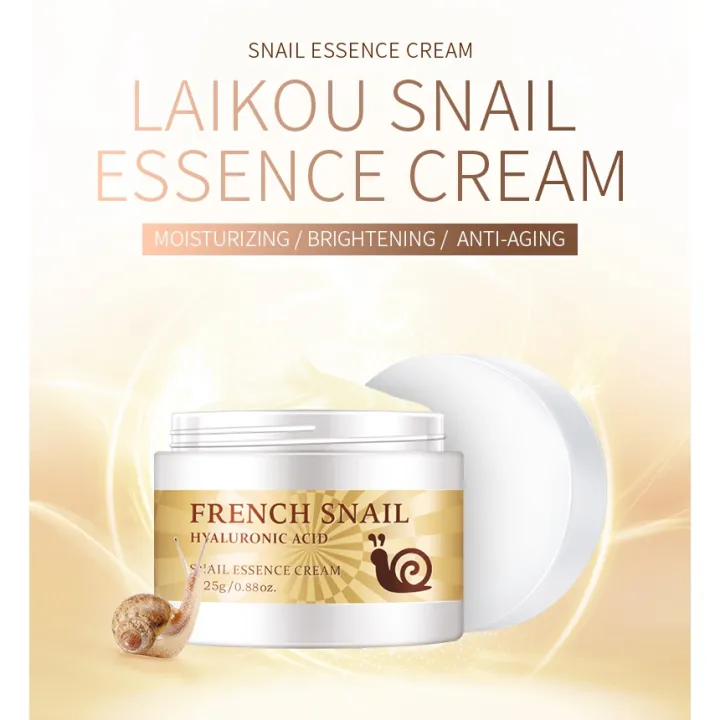 French Snail Collagen Cream Lighten dark spots Anti Aging Pore Control