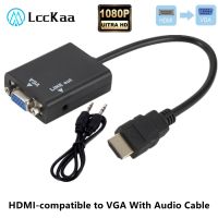 HDMI-Kompatibel dengan VGA Pria Ke Wanita Digital Analog Video Audio Kabel Adaptor 1080P HDMI Ke VGA untuk PS3 PC TV Display Proyektor