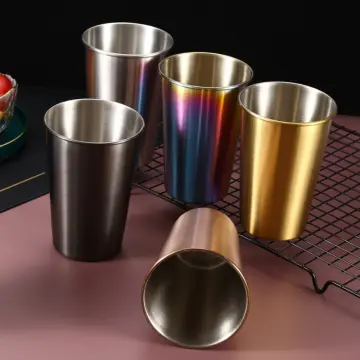 350 500ML Stainless Steel Cups with Juice Beer Glass Portion Cups