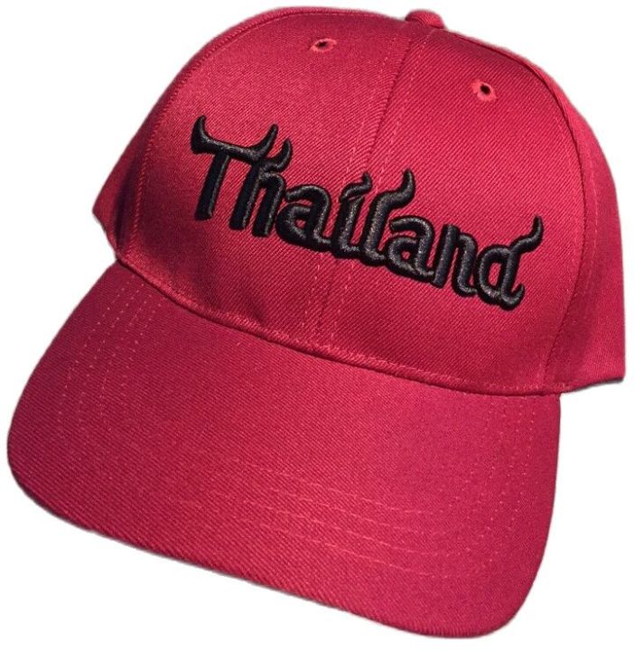 หมวกปัก-thailand-ปักนูน-หมวกไทยแลนด์-หมวกแก๊ป-ปักหน้า-หลัง-พร้อมส่ง