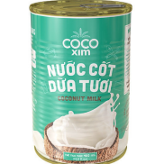 nước cốt dừa tươi được làm từ 100% dừa tươi nguyên chất Cocoxim xanh 400ml