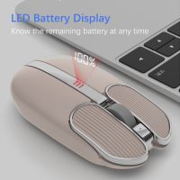 2.4G Wireless Mouse Magic Ergonomics Rechargeable Gaming Mouse For PC Gamer Laptop Desktop USB Receiver Silent Click Mute Mice