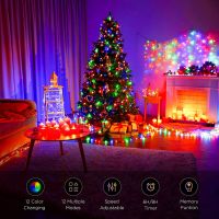 12 Modes Color Changing String Lights LED Fairy Lights USB Powered with Remote Twinkle Lights for Bedroom Christmas Waterproof