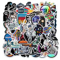 10/30/50Pcs Outer Space Stickers Toys for Kids Alien UFO Astronaut Rocket Ship Planet Sticker to Scrapbooking Skateboard Laptop Stickers Labels