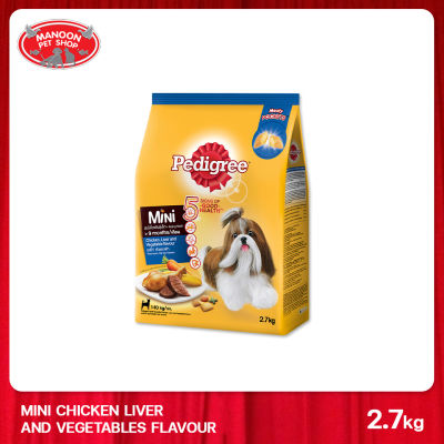 [MANOON] PEDIGREE Mini Adult Chicken Liver Vegetable เพดดิกรี ไก่ตับและผัก 2.7 กิโลกรัม
