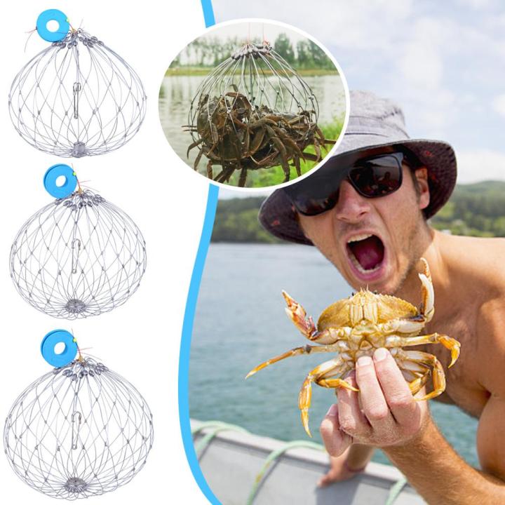 Fishing Net Cage Automatic Open Closing Fishing Crab Steel Trap Outdoor  Wire For Saltwater Fishing Seawater Accessories Net A9I9
