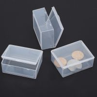 New 5 Pcs/lot Plastic Transparent With Lid Storage Box Collection Wholesalee Coin Jewelry Container Case Store Clear