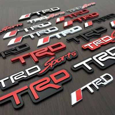 TRD สติกเกอร์3D Toyota Modified Metal Car Emblem Auto Badge Tailgate Trunk Lid Decal สังกะสีอัลลอยด์รถหางโลโก้