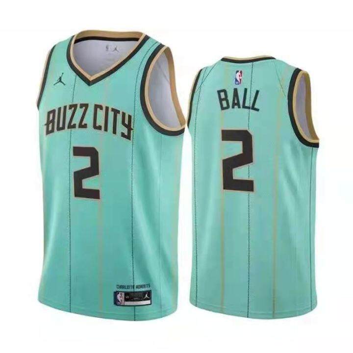 รายการสินค้าใหม่-คุณภาพสูง-ต้นฉบับใหม่-lamelo-ball-2020-nba-draft-charlotte-hornets-teal-icon-jersey