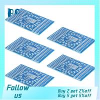 PO6222525 5ชิ้นทักษะการบัดกรีสีฟ้าบอร์ดฝึกการเชื่อมทองแดงบอร์ด PCB การไหลของ LED แบบพกพาชุดเชื่อม