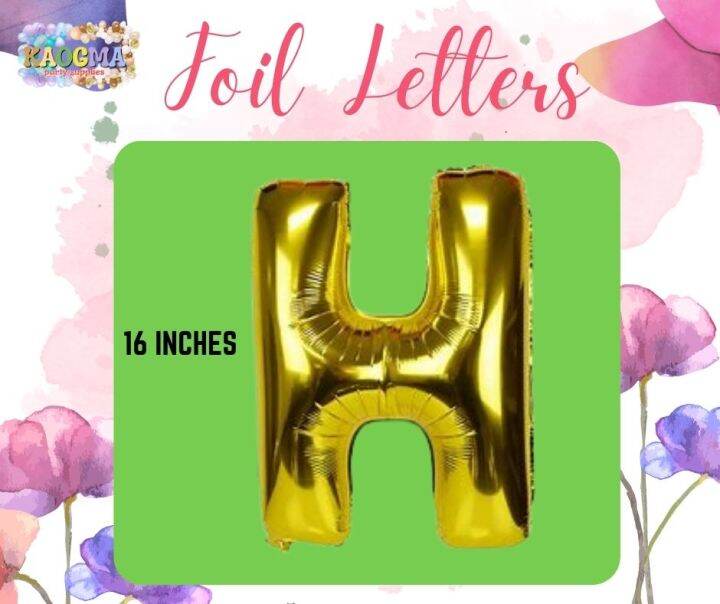 LETTER H FOIL BALLOON 16INCH GOLD | Lazada PH