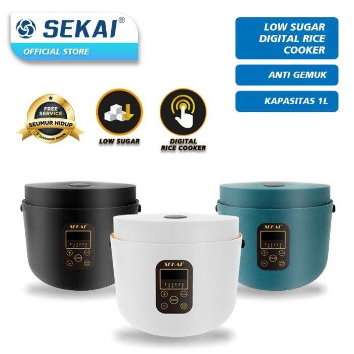 Rice Cooker Digital 1 Liter Sekai Low Sugar Carbo CMW 720 LS Anti Gemuk Lazada Indonesia